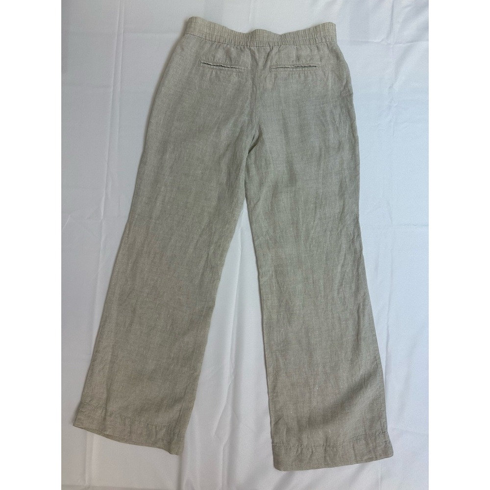 Chico's Beige 100% Linen Wide Leg Pants Women's Sz 00(2 Or XS)Natural Breathable - Picture 4 of 16